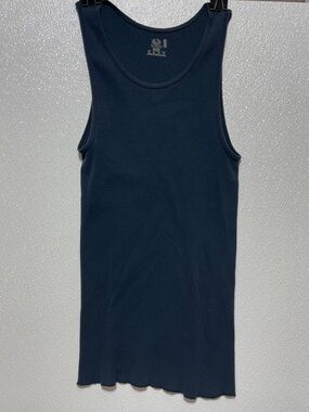 5/$25 Fruit of the Loom Men's Navy Ribbed Tank
